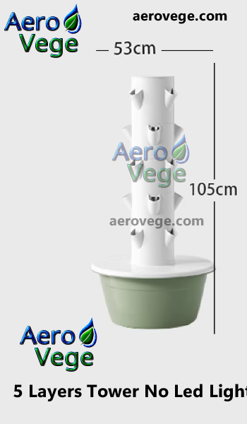 5-Layer Aeroponic Vertical Garden Tower – Grow 20 Plants Indoors or Outdoors (No LED Light)