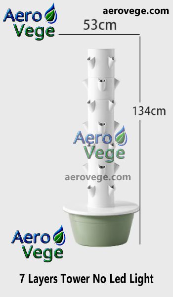 7-Layer Aeroponic Vertical Garden Tower – Grow 28 Plants Indoors or Outdoors (No LED Light)
