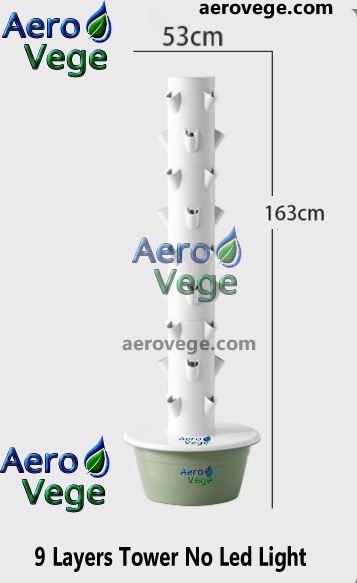 9-Layer Aeroponic Vertical Garden Tower – Grow 36 Plants Indoors or Outdoors (No LED Light)